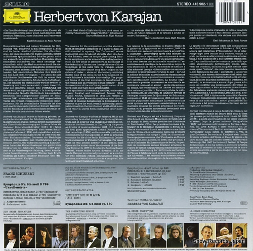 KARAJAN, HERBERT VON schubert; symphonie no.8 