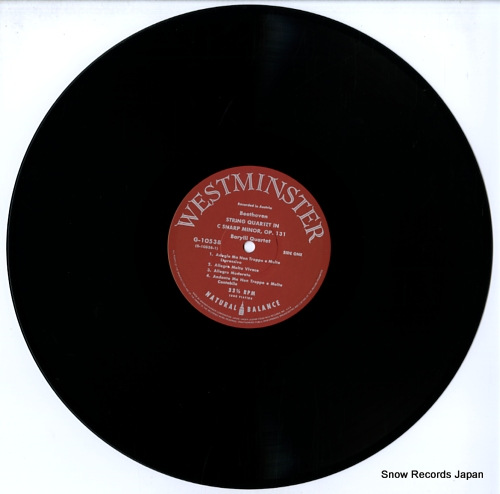 BARYLLI QUARTET beethoven; string quartet in c sharp minor, op.131 G-10538