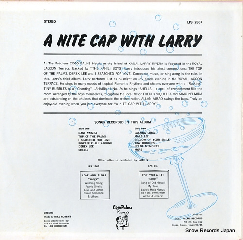 PIVERA, LARRY a nite cap with larry LPS2867