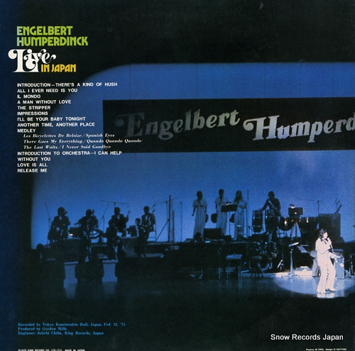 HUMPERDINCK, ENGELBERT live in japan GSW509/10
