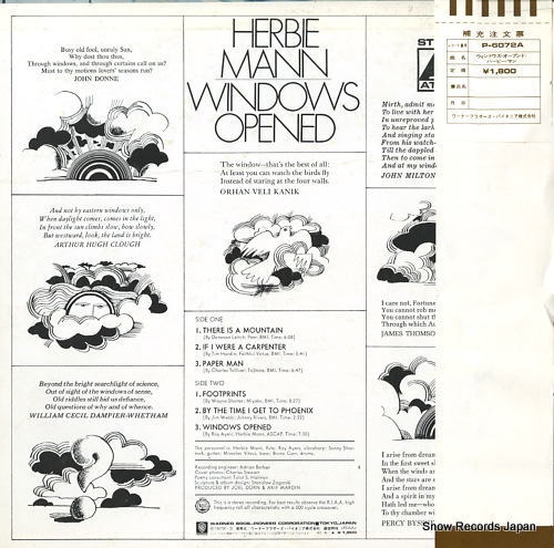 MANN, HERBIE windows opened P-6072A