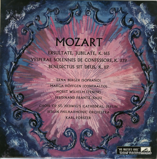 FORSTER, KARL mozart; vesperae solennes de confessore k.339 ALP1496
