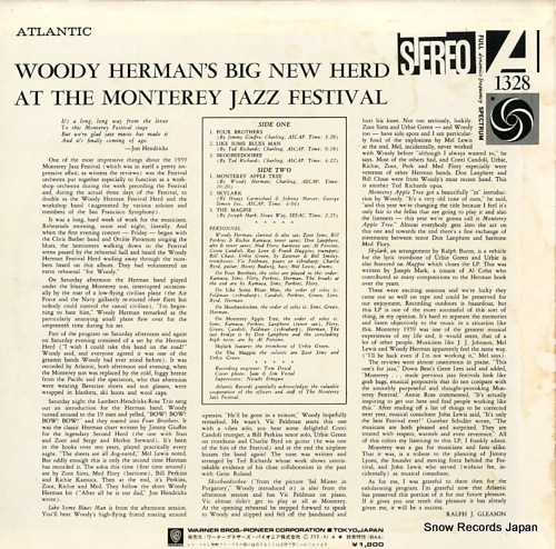 HERMAN, WOODY woody herman at the monterey jazz festival P-6008A