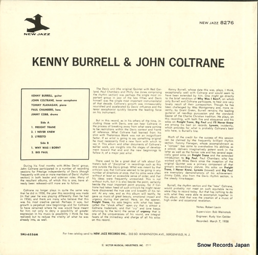 ˡХ󡦥ȥ졼 kenny burrell & john coltrane SMJ-6556(M)