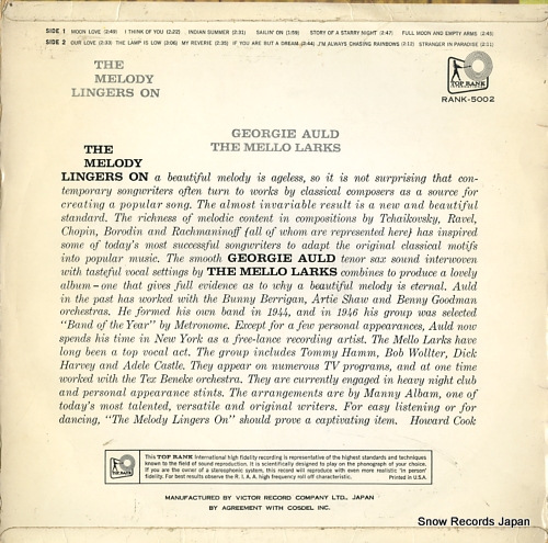 AULD, GEORGIE the melody lingers on RANK-5002