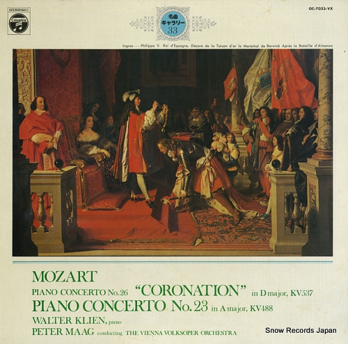KLIEN, WALTER mozart; piano concerto no.26 