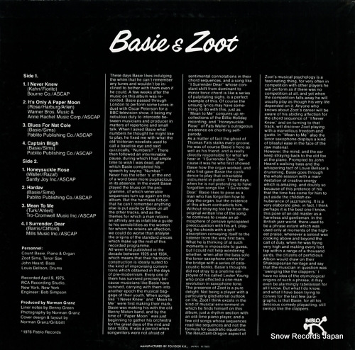 BASIE, COUNT, AND ZOOT SIMS basie & zoot MW2171