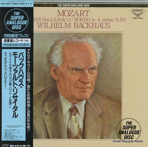 BACKHAUS, WILHELM mozart; sonatas nos.4, 5, 10 & 12 / rondo in a minor, k.511 K38C-70043
