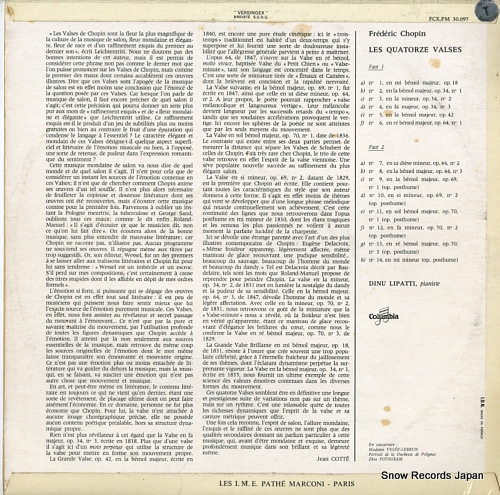 ǥ̡ѥåƥ chopin; le quatorze valses FCX.PM30097