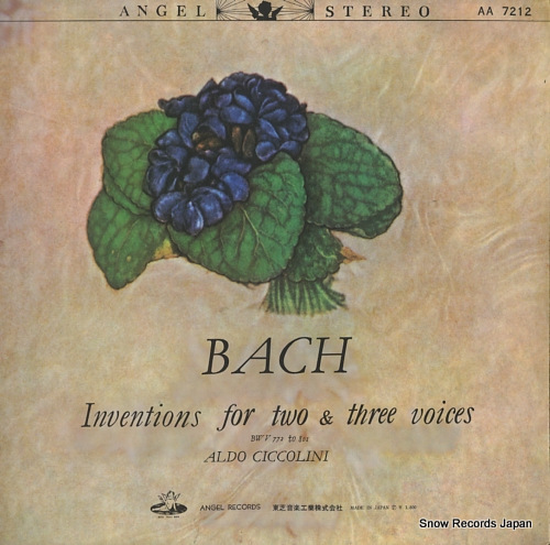CICCOLINI, ALDO bach; inventions for two & three voices AA-7212
