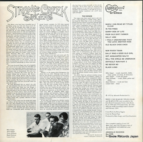 STRANGE CREEK SINGERS strange creek singers ARHOOLIE4004