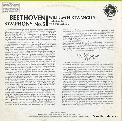 إࡦեȥ󥰥顼 beethoven; symphony no.5 OLYMPIC8126