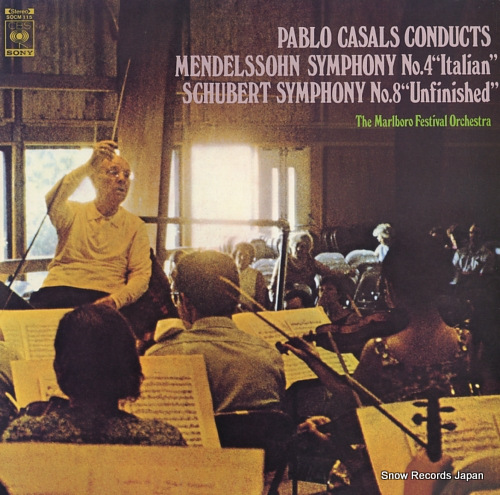 CASALS, PABLO mendelssohn; symphony no.4 