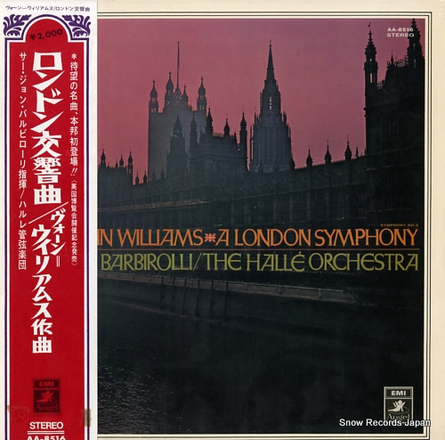 BARBIROLLI, JOHN vaughan williams; a london symphony(symphony no.2) AA-8516