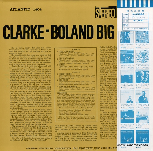 CLARKE, KENNY - FRANCY BOLAND BIG BAND clarke-boland big band P-4508A