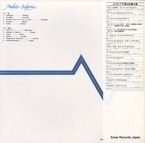 SEGOVIA, ANDRES espana VIC-3084 - back cover