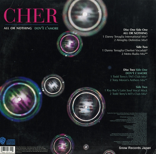 CHER all or nothing / dov'e l'amore 944774-0