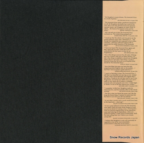 MELVILLE, ALAN G. boughton; the immortal hour A66101/2 - back cover