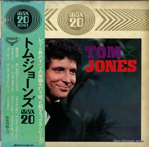 JONES, TOM tom jones max 20 MAX101 - front cover