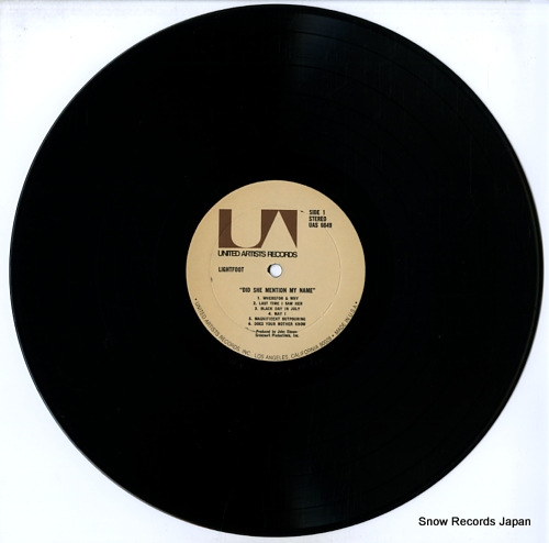 LIGHTFOOT, GORDON did she mention my name UAS6649 - disc