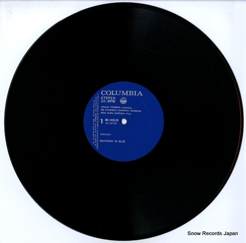 STEINBERG, WILLIAM / JESUS MARIA SANROMA gershwin; rhapsody in blue / an american in paris MS-1035-EV - disc