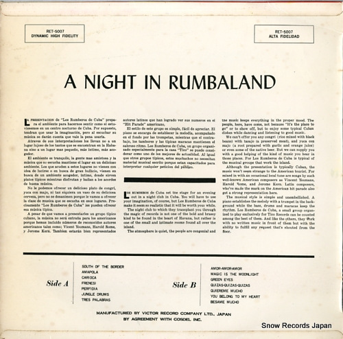 LOS RUMBEROS DE CUBA a night in rumbaland RET-5007