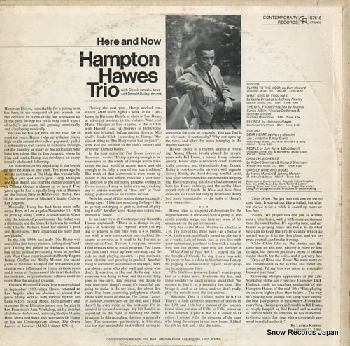 HAWES, HAMPTON here and now S7616 - back cover