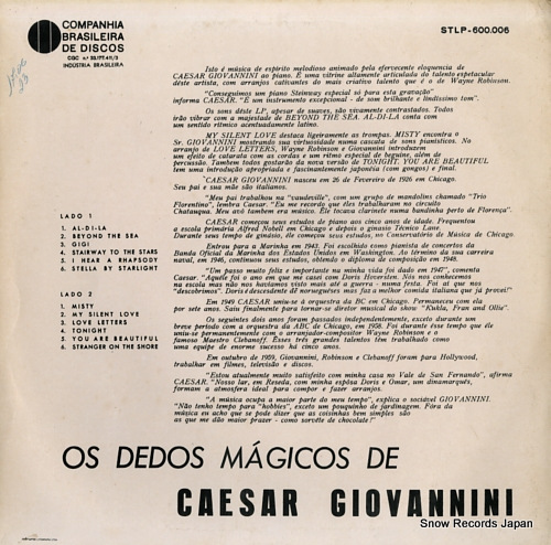 ˡ os dedos magicos de caesar giovannini STLP600.006