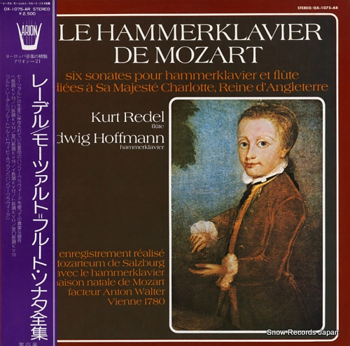 REDEL, KURT mozart; six sonates pour hammerklavier et flute OX-1075-AR