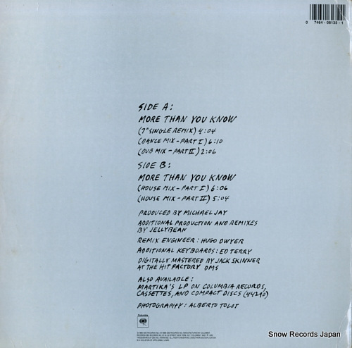 MARTIKA more than you know 4408135 - back cover