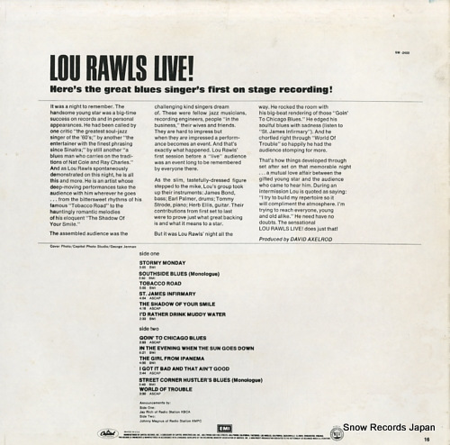 RAWLS, LOU live! SM-2459 - back cover