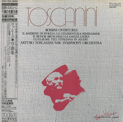 TOSCANINI, ARTURO rossini; overrtures S20C-1004 - front cover