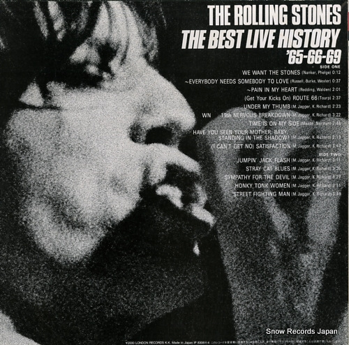 ROLLING STONES, THE the best live history '65-66-69 L20P1117