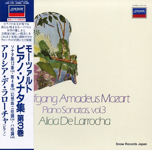 DE LARROCHA, ALICIA mozart; piano sonatas, vol.3 L20C1749