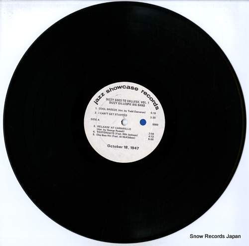 GILLESPIE, DIZZY dizzy goes to college, vol.1 5000
