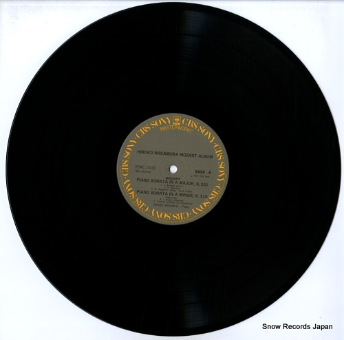 NAKAMURA, HIROKO plays mozart / mozart album 25AC1400 - disc