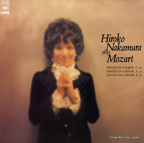 NAKAMURA, HIROKO plays mozart / mozart album 25AC1400 - front cover
