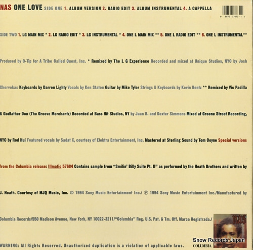 NAS one love 4477673 - back cover