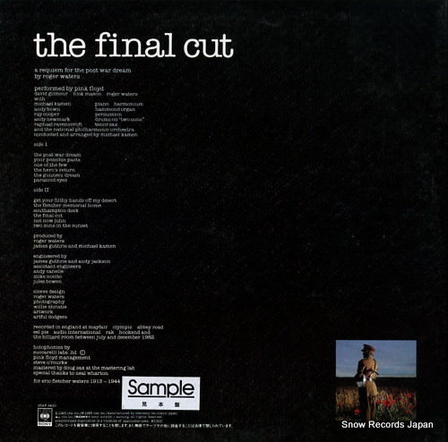 PINK FLOYD the final cut 25AP2410