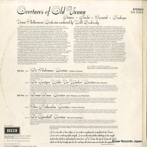꡼ܥե overtures of old vienna SXL6383