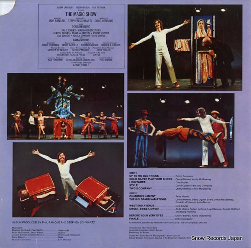 SCHWARTZ, STEPHEN the magic show / original cast recording AL9003 - back cover