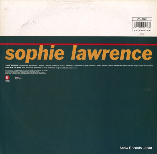 LAWRENCE, SOPHIE love's unkind ZT44822 - back cover
