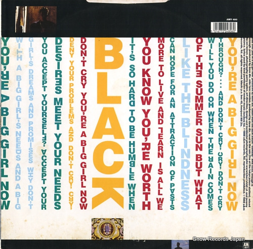BLACK you're a big girl now AMY480 - back cover