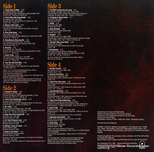 REDDING, OTIS the otis redding story / volume one: mr.pitiful SD2807