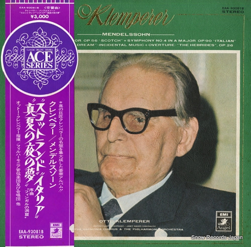 KLEMPERER, OTTO mendelssohn; symphony no.3
