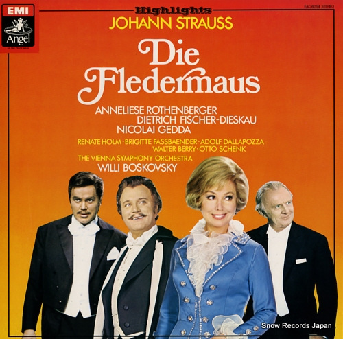 BOSKOVSKY, WILLI j.strauss; die fledermaus EAC-60194 - front cover