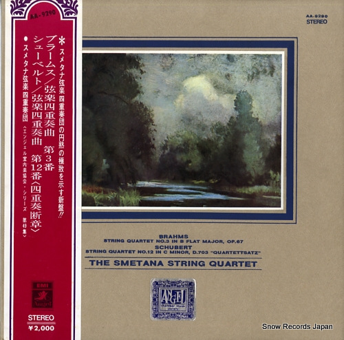 SMETANA STRING QUARTET, THE brahms; string quartet no.3 in b flat major, op.67 AA-9290