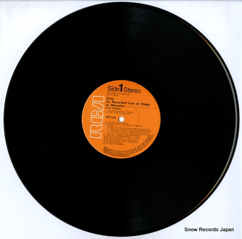 PRESLEY, ELVIS recorded live on stage in menphis SX-256