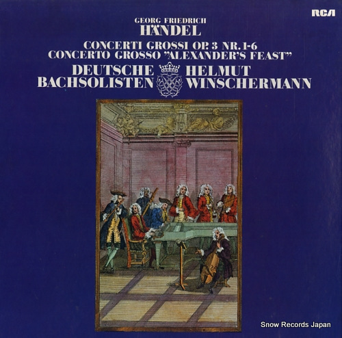 ドイツ・バッハゾリステン/ヘルムート・ヴィンシャマン handel; concerti grossi op.3 nr.1-6 RL30356
