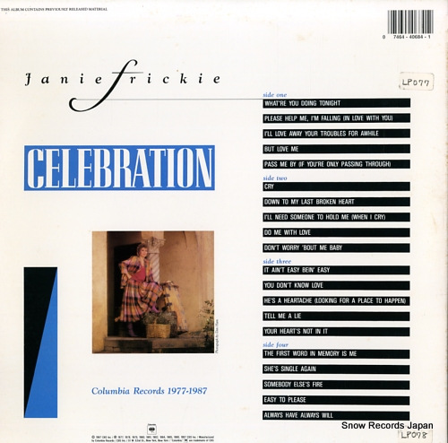 FRICKIE, JANIE celebration C240684 - back cover